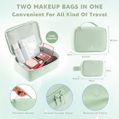 Makeup Bag for Teen Girls with Makeup Travel Organizer (16 Ounce)