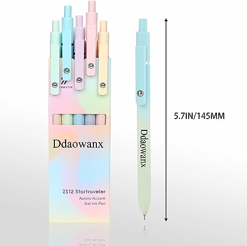 Gel Pens 5 Pcs 0.5mm Retractable Quick Dry Black Ink Pens (5 Count)