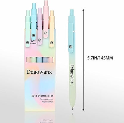 Gel Pens 5 Pcs 0.5mm Retractable Quick Dry Black Ink Pens (5 Count)