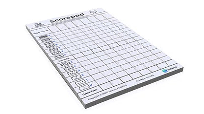 Mexican Train and Chicken Foot Dominoes Score Pad