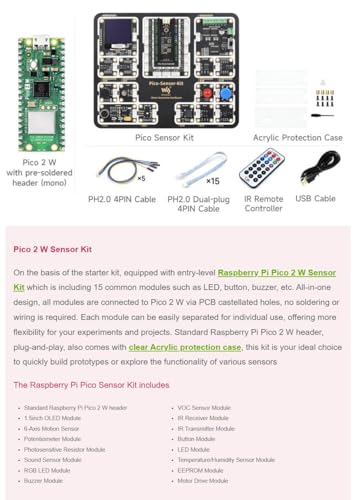 Raspbery Pi Pico 2 W Sensor Kit