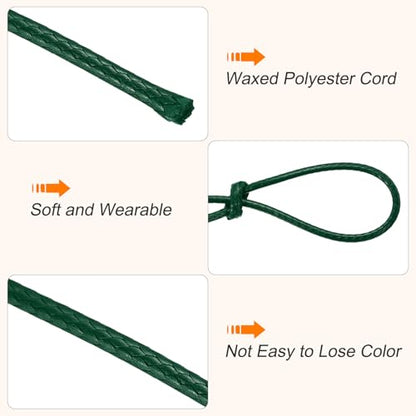 Waxed Cord 1mm Waxed Thread 87 Yard Wax String Leather Cord for Bracelet Making
