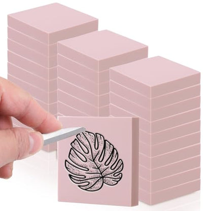 30 Pcs 2" X 2" Rubber Carving Blocks Linoleum Blocks for Printmaking