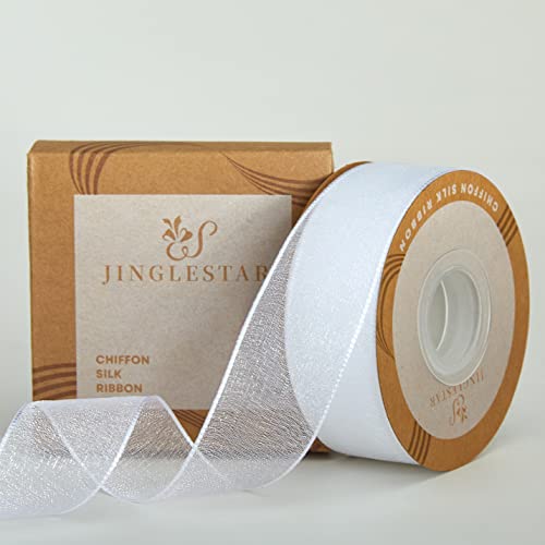 1 Inch Wide Sheer Chiffon Ribbon (75 Foot)