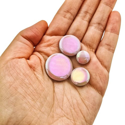 200g Iridescent Round Mosaic Tiles for Crafts Bulk