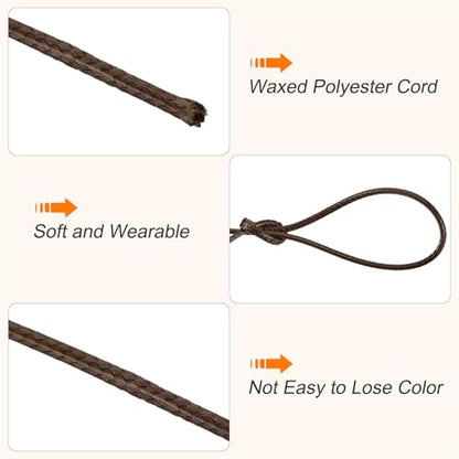 Waxed Cord 2mm Waxed Polyester Cord 11 Yard Wax String for Bracelet Making