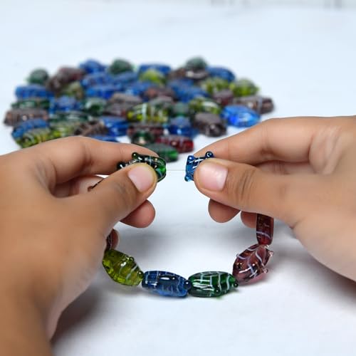 2 3 LB Bag Assorted Glass Beads Fish for Jewellery Making (150 Count)
