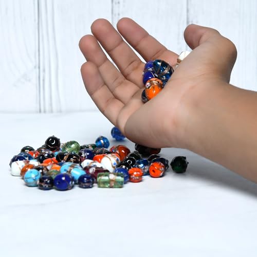 2 3 LB Assorted Glass Wedding Cake Beads for Jewellery Making (150 Count)