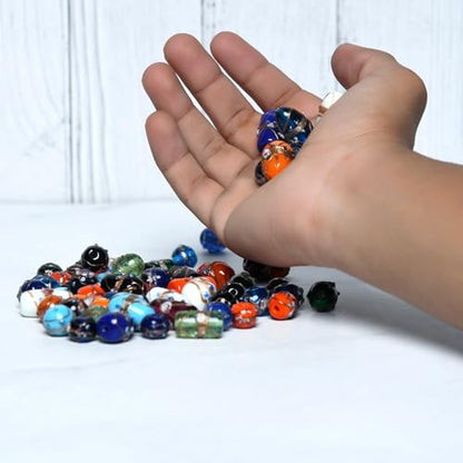 2 3 LB Assorted Glass Wedding Cake Beads for Jewellery Making (150 Count)