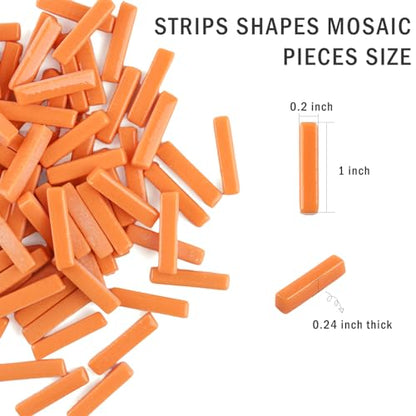 Orange Mosaic Tiles for Crafts Bulk (5.29 Ounce)