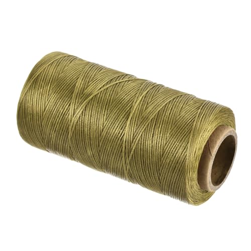 Waxed Thread 284 Yard 0.8mm 150D Flat Wax Thread Polyester Waxed String for Leather Sewing Hand Weaving Book Binding Home Decoration