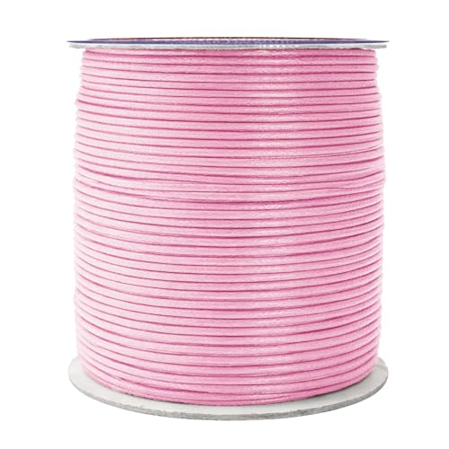 1.5mm Light Pink Waxed Cord