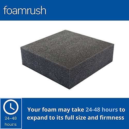 0.5" x 24" x 24" Charcoal High Density Upholstery Foam Cushion