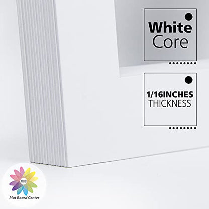 Mat Board Center 10 Pack 11x14 Photo Mats for 8x10 Picture (10 Count)