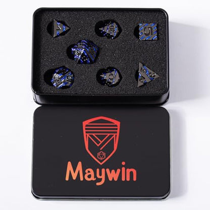 Inlay Metal Dice Set 7pcs