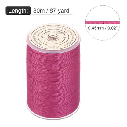 Waxed Cord 0.45mm Waxed Thread 87 Yard Wax String Leather Cord for Bracelet Making