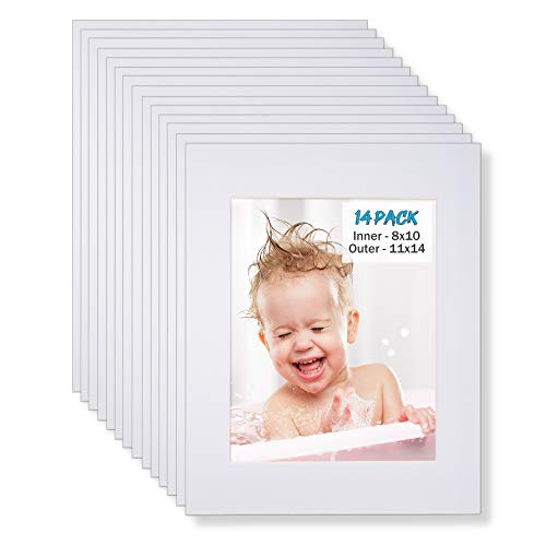 11x14 White Picture Mats Pack of 14 (14 Count)