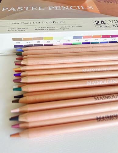 24‑Color Soft Pastel Pencils