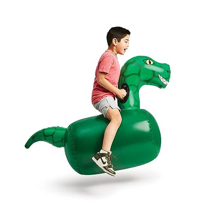 Hop N Go Inflatable Dino Riding Bouncy Hopping Toys for Kids Ages 5+