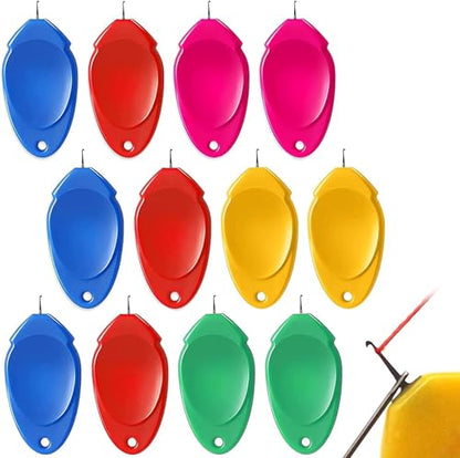 12PCS Needle Threader for Hand Sewing Plastic Wire Hook Simple Threader for Needles Small Eye Easy Needle Threaders Tool for Sewing Machine Crafting Color Random (12 Count)