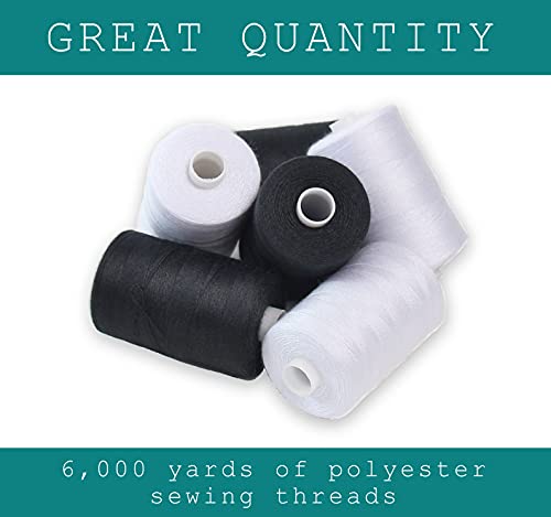Black & White Sewing Thread (18000 Foot)