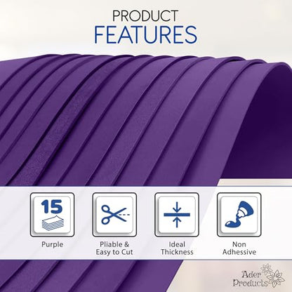Purple EVA Foam Sheets for Crafts