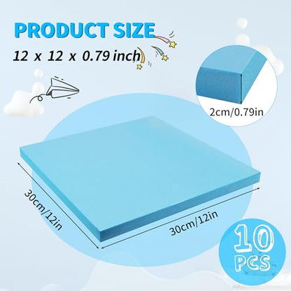 Blue 10 Pack 12x12x0.79 inch Foam Sheets 0.79 Inch Thick