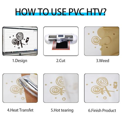 Heat Transfer Vinyl Soil Golden HTV Rolls