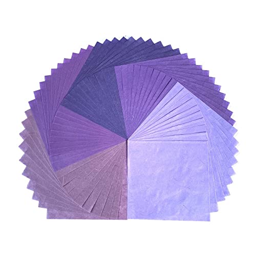 Natural Fiber Mulberry Paper Sheets 6 x 6 Inches (50 Count)