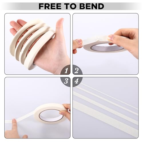 4 Pack White Pinstripe Tape for Car (4 Count)
