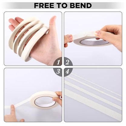 4 Pack White Pinstripe Tape for Car (4 Count)