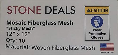 Sticky Mesh for Back Mounted Mosaic 12" x 12" (10 Count)
