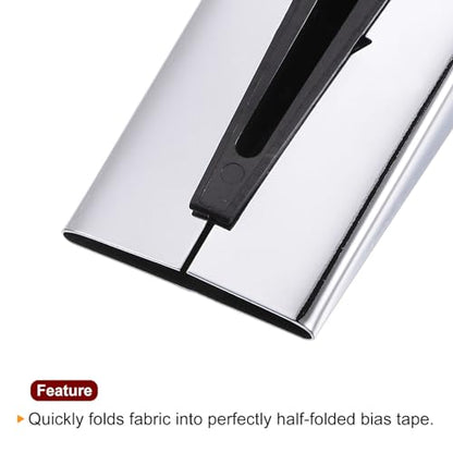 Bias Tape Maker Kit 50mm Single and Double Fold Fabric Bias Binding Maker Sew Tool for Fabric Quilting Sewing Crafting DIY