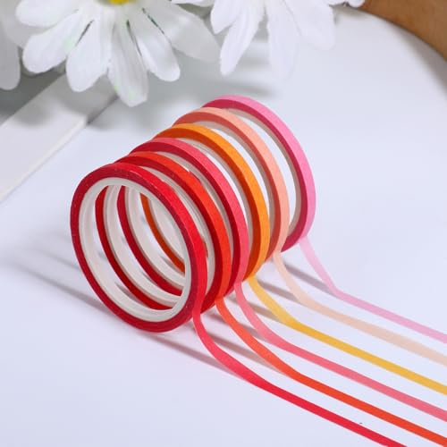 20 Rolls Rainbow Washi Tape Slim (20 Count)