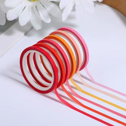 20 Rolls Rainbow Washi Tape Slim (20 Count)