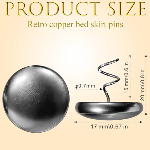 Copper Wrapped Upholstery Twist Pins (12 Count)