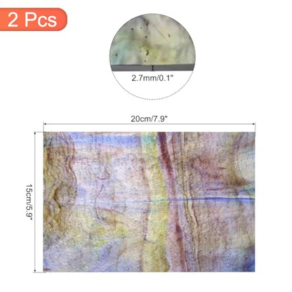 2 Pcs Stained Glass Sheet Mosaic Tile 7.9 Inch x 5.9 Inch Purple Stained Glass Sheets for Crafts DIY Art Project