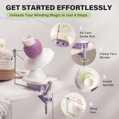 Yarn Winder Ball Winder for Crocheting Yarn Spinner for Knitting
