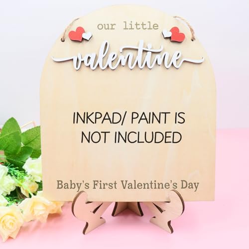 DIY Baby's First Valentine's Day Footprint Signs