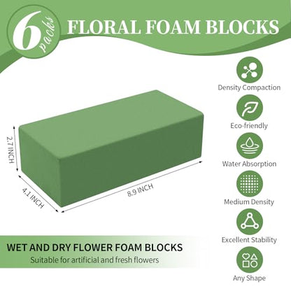 8 Pcs Floral Foam Blocks for Fresh & Artificial Flower Arrangement