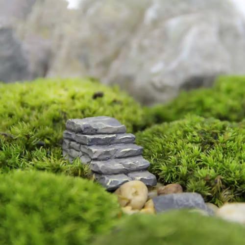 2 Pcs Curved Stone Steps Miniature Fairy Garden Accessories (2 Count)