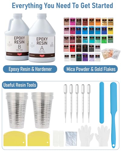 2 Gallon Crystal Clear Epoxy Resin (256 Fl Oz)