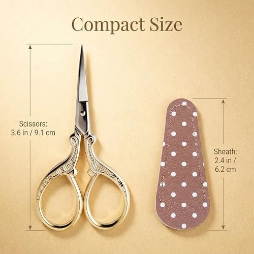 3.6Inch Vintage Crochet Scissors Small Embroidery Sewing Handcraft