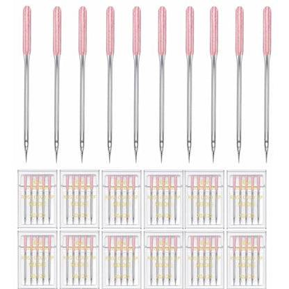 60 Pieces Sewing Machine Needles Universal Regular Point Machine Needles for Home Sewing Machine Compatible with Singer (60 Count)