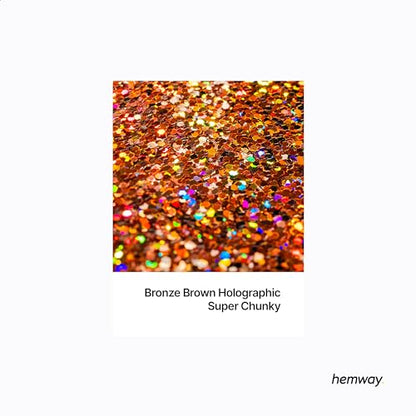 Resin Glitter Bronze Brown Holographic 100g Super Chunky (3.5 Ounce)