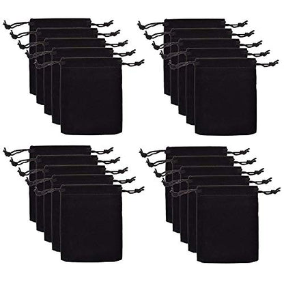 20pcs 3.5 "X 4.5" Velvet Drawstring Cloth Jewelry Pouches Gift Candy Bags Wedding Headphones Bag
