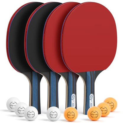 Ping Pong Paddles Set of 4 (12 Count)