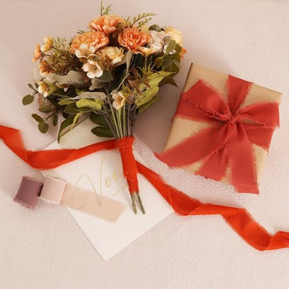 4 Rolls Silk Chiffon Ribbon 1 (4 Count)