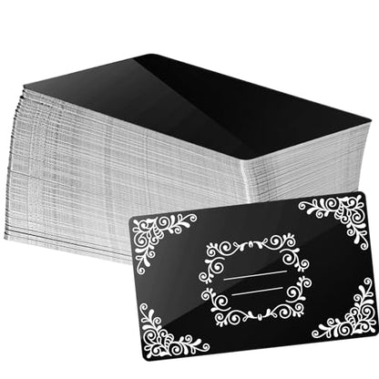 100 Pcs Metal Business Cards Aluminum Laser Engraving Blanks