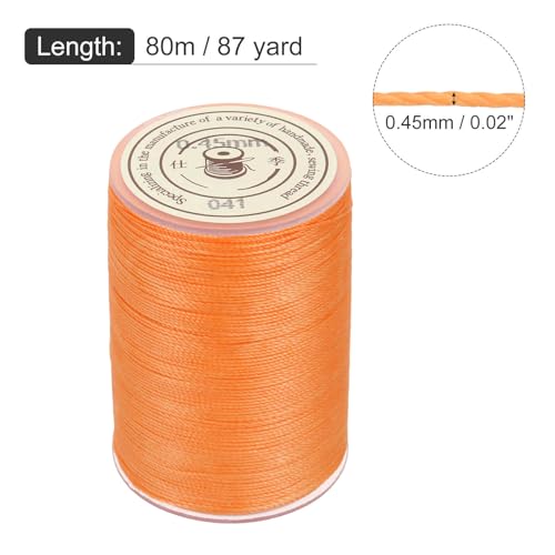 Waxed Cord 0.45mm Waxed Thread 87 Yard Wax String Leather Cord for Bracelet Making